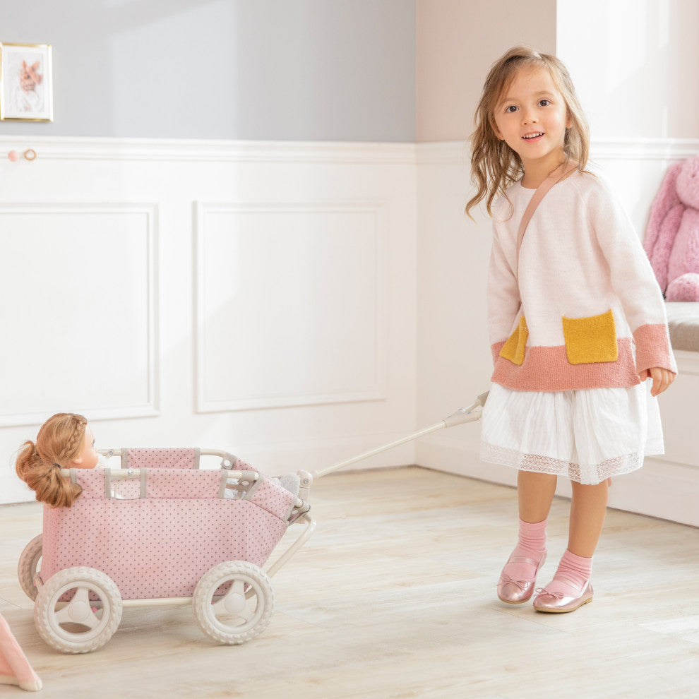 Polka Dots Princess Doll Wagon Stroller