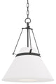 Clemens 1 Light Pendant, Old Bronze Finish, White Shade
