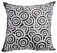 Gray Decorative Pillow Covers 24"x24" Velvet, Go Silver Rings
