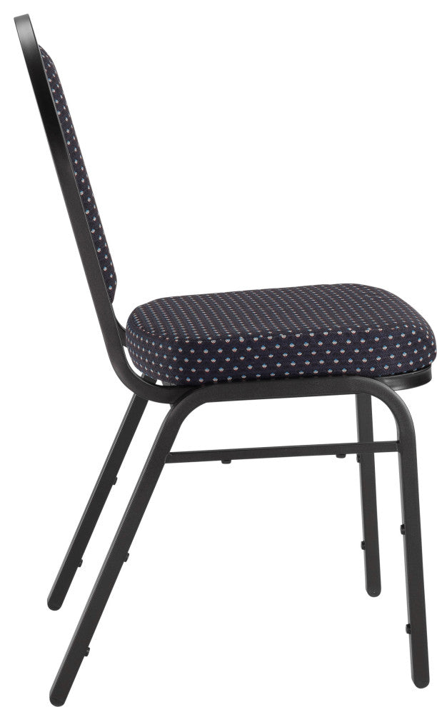 NPS 9200 Fabric Stack Chair, Diamond Navy Seat/ Black Frame