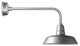 18" Vintage LED Wall Light With Traditional Arm, Galvanized Silver