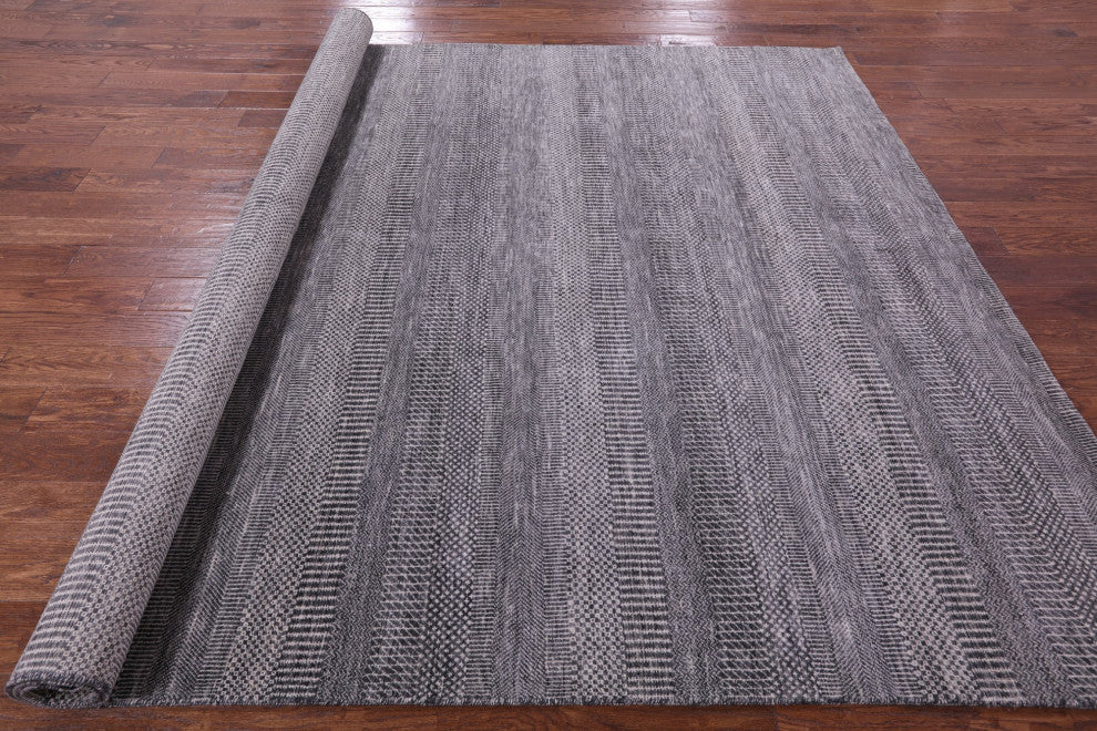Hand Knotted Savannah Grass Wool and Silk Rug 8' 1" X 9' 8" Q12012