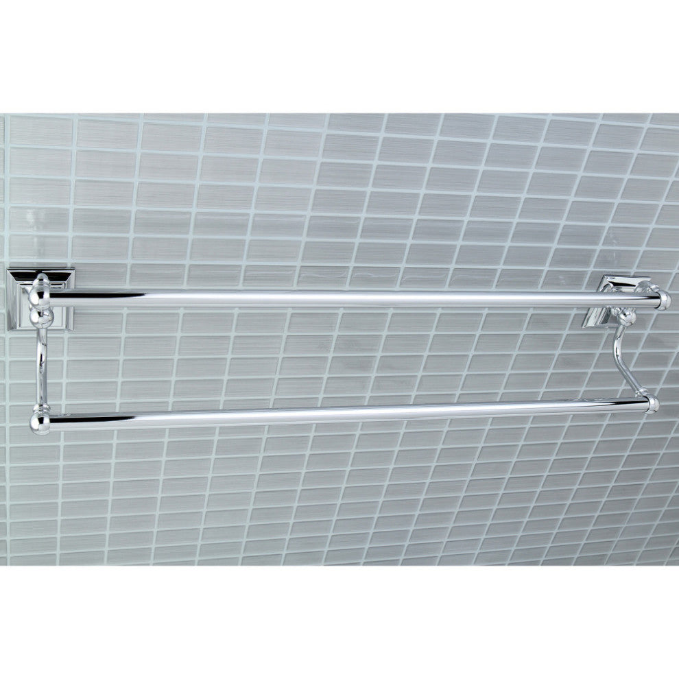 Kingston Brass 24" Dual Towel Bar, Polished Chrome