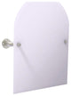 Pipeline Frameless Arch Wall Mounted Tilt Mirror, Satin Nickel