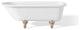 Cheviot Products Cast Iron Bathtub With Faucet Holes, Polished Nickel