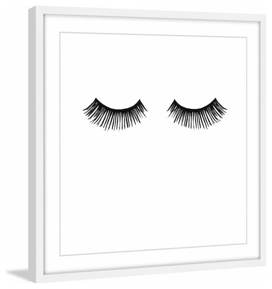 "Long Lashes" Framed Painting Print, 12"x12"
