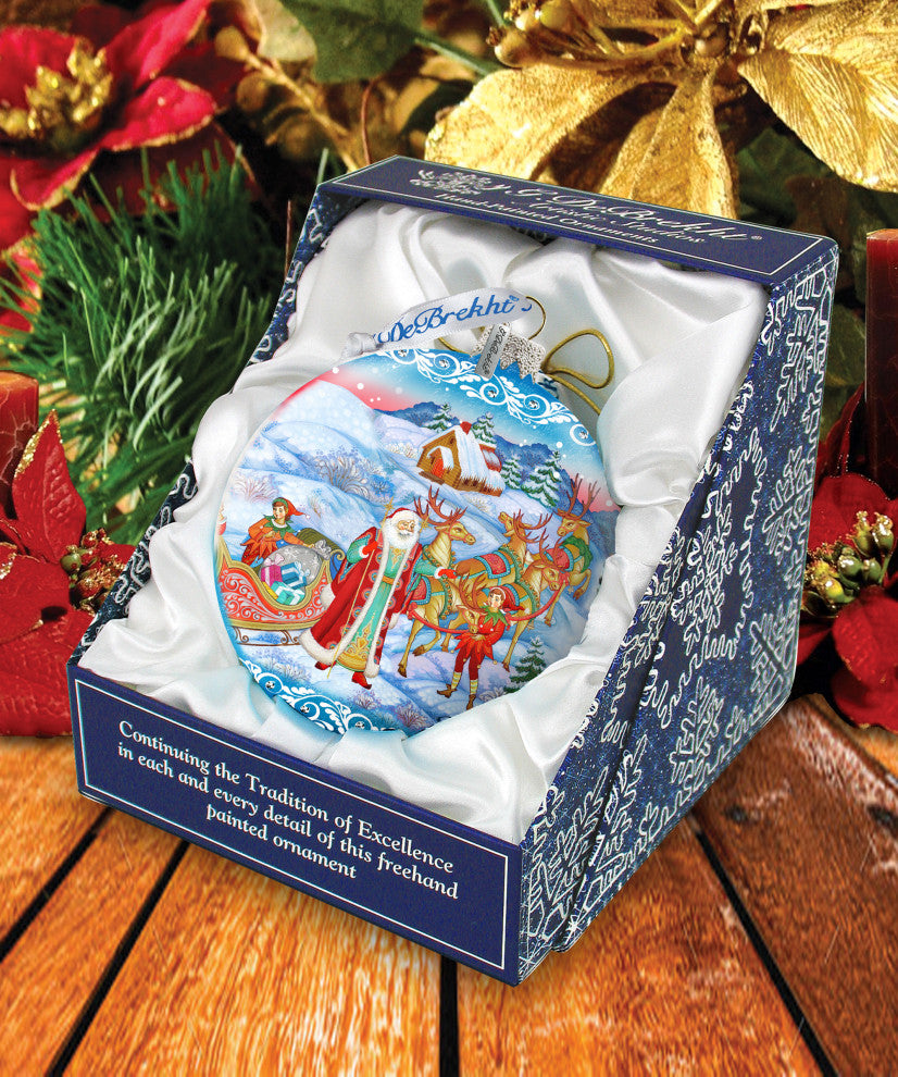 Hand Painted Scenic Glass Ornament Beloved Courier, Limited Edition