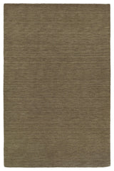 Arista Solid Green Hand-Crafted Area Rug, 5'x8'