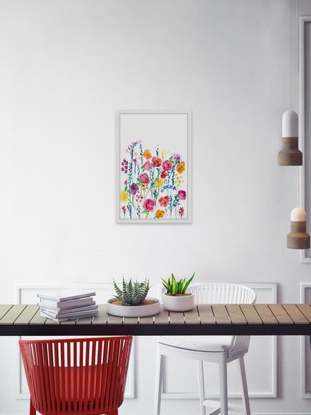 "Fleurs G n reuses" Framed Painting Print, 16"x24"