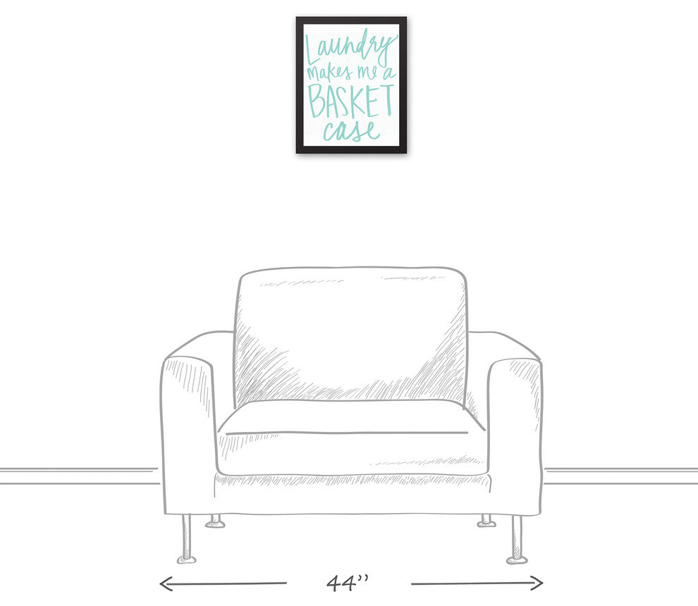 Laundry Makes Me a Basket Case Wall Art, Framed Canvas