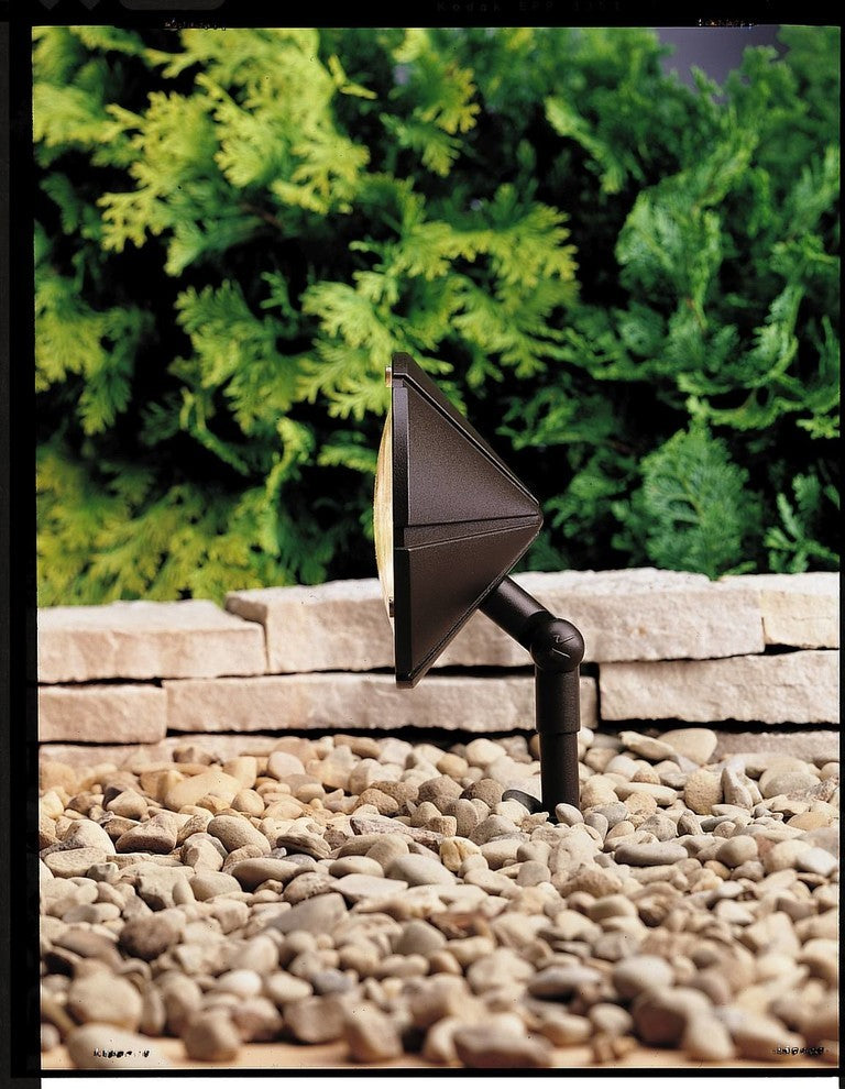 Transitional Six Groove Landscape 12V Wall Wash, Textured Architectural Bronze