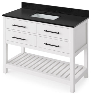 Jeffrey Alexander VKITWAV48R-GRANITE Wavecrest II 48" - White / Black