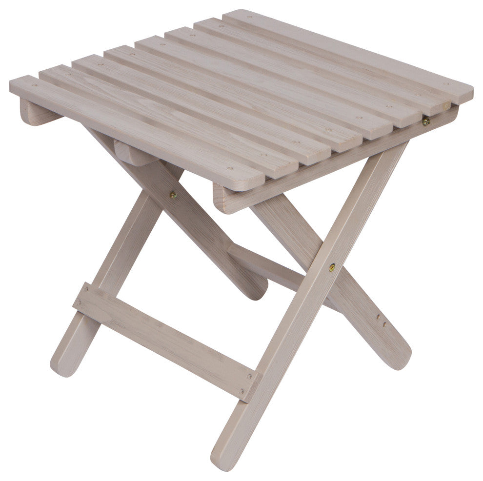Shine Company Adirondack Folding Table With Hydro-Tex Finish, Graystone