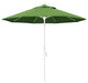 9' White Collar Tilt Lift Fiberglass Rib Aluminum Umbrella, Spectrum Cilantro