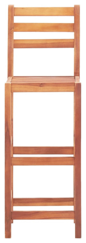 Vidaxl Bar Stools, Set of 4, Solid Acacia Wood