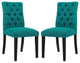 Duchess Dining Chair Fabric Set of 2, Teal
