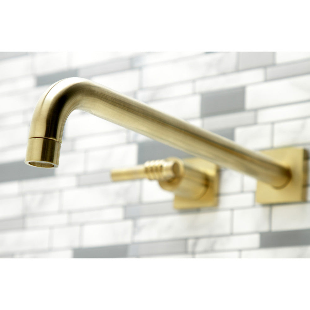 KS6047ML Wall Mount Tub Faucet, Brushed Brass