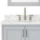 Ariel Stafford 85" Rectangle Sinks Bath Vanity Carrara Marble Espresso