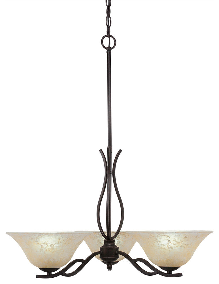Chandeliers, 10" Amber Marble Glass