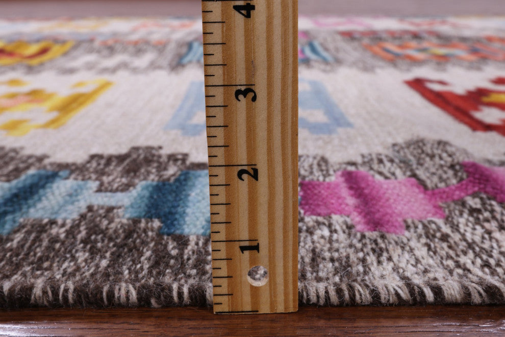 Reversible Flat Weave Kilim Wool Rug 5' 0" X 8' 0" Q10545