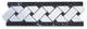 Thassos White Marble 4x12 Basketweave Mosaic Border / Black Dots Honed, 1 sheet