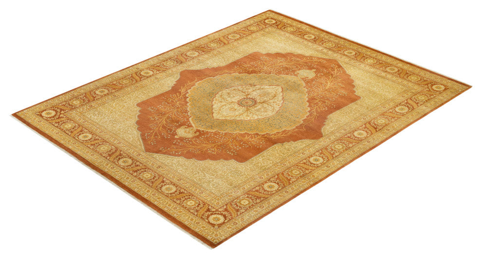 Lena, One-of-a-Kind Hand-Knotted Area Rug Brown, 8'4"x10'7"