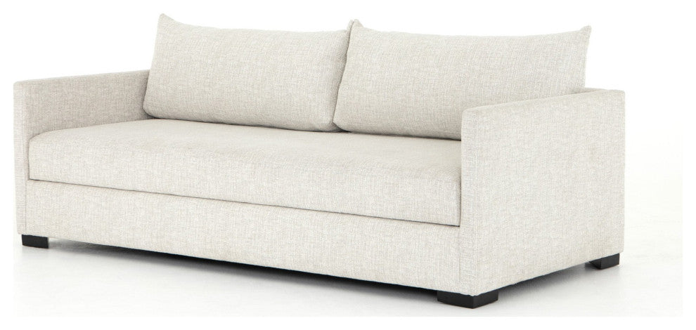 Wickham Sofa Bed, 86.5" Alameda Snow, Ebony, Ronan Linen, Queen