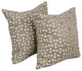 17" Jacquard Throw Pillows With Inserts, Set of 2, Talamols Camel