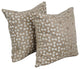 17" Jacquard Throw Pillows With Inserts, Set of 2, Talamols Camel