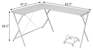 L-shaped Computer Desk with CPU Holder