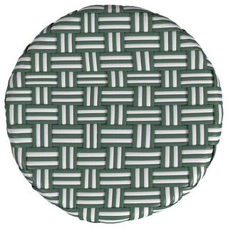 Tobias Rattan Round 24 Counter Stool, Green