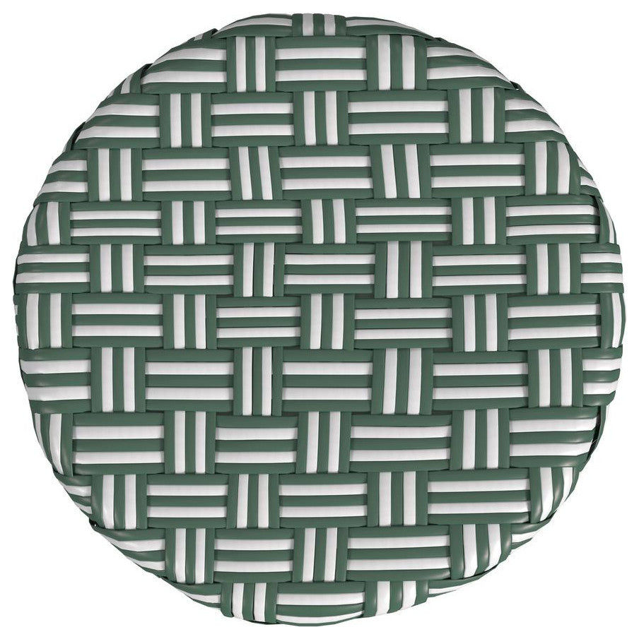 Tobias Rattan Round 24 Counter Stool, Green