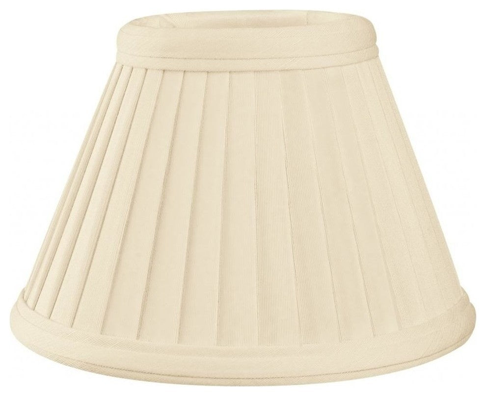Pleated Empire Chandelier Lampshade Size 6, Eggshell, Set of 6