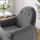 Gray Revive Tufted Button Accent Performance Velvet Armchair