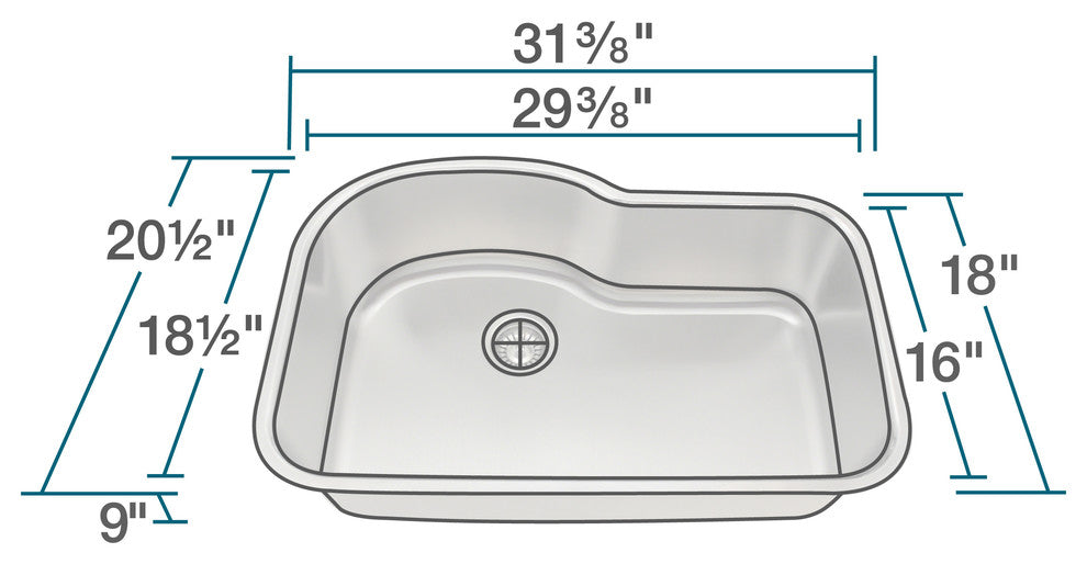 P643-16 Single Bowl Stainless Steel Sink