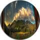 Outside View From Hotel Room, Landscape Large Disc Metal Wall Art, 11"
