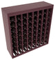 64-Bottle Deluxe Wine Rack,  Pine, Burgundy + Satin