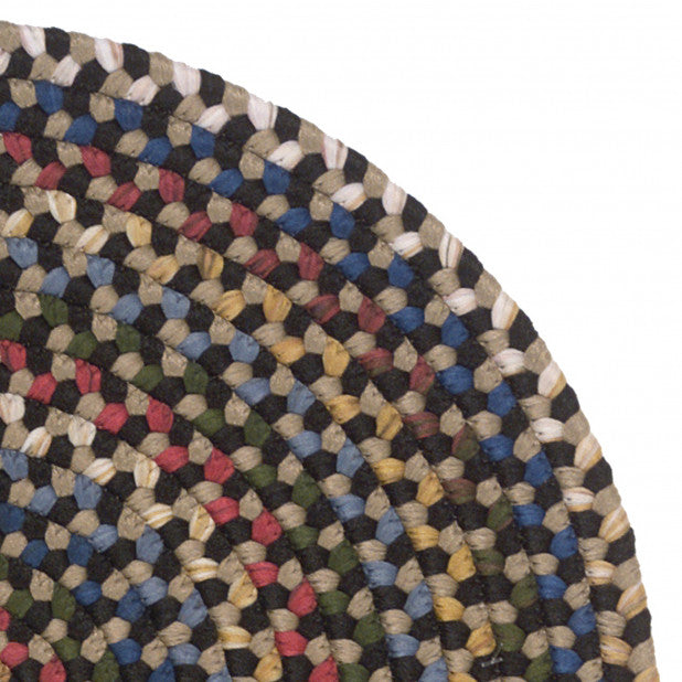Colonial Mills Rug Wayland Runner Black Runner, Oval