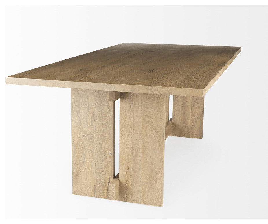 Light Natural Modern Rustic Wooden Dining Table
