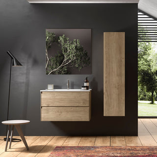 WS Bath Collections Perla C80 Perla 32" Wall Mounted Single Basin - Grey Pine