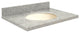 Granite 31"x19" Vanity Top, Single Faucet Hole, Giallo Parfait, Biscuit Bowl
