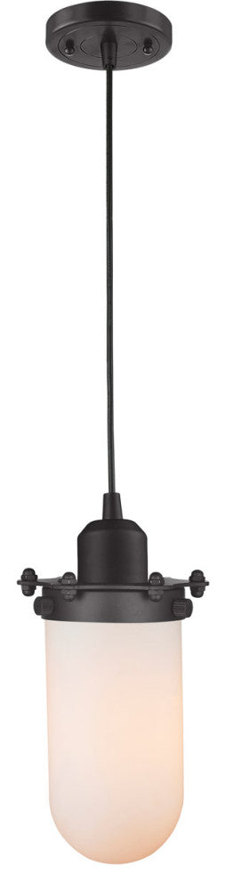 Innovations 900-1P-BK-CE231-BK-W-LED Centri 1 Light Mini Pendant, Matte Black
