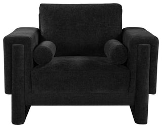 Madeline Chenille Fabric Upholstered Chair, Black, Chair