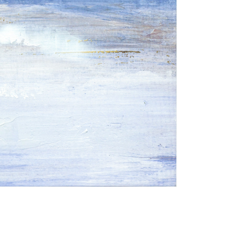 Jana Oversize Large Abstract Canvas Wall Art, Blue/Gold