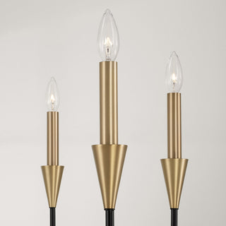 Capital Lighting 451961 Avant 6 Light 29"W Taper Candle Style - Aged Brass /