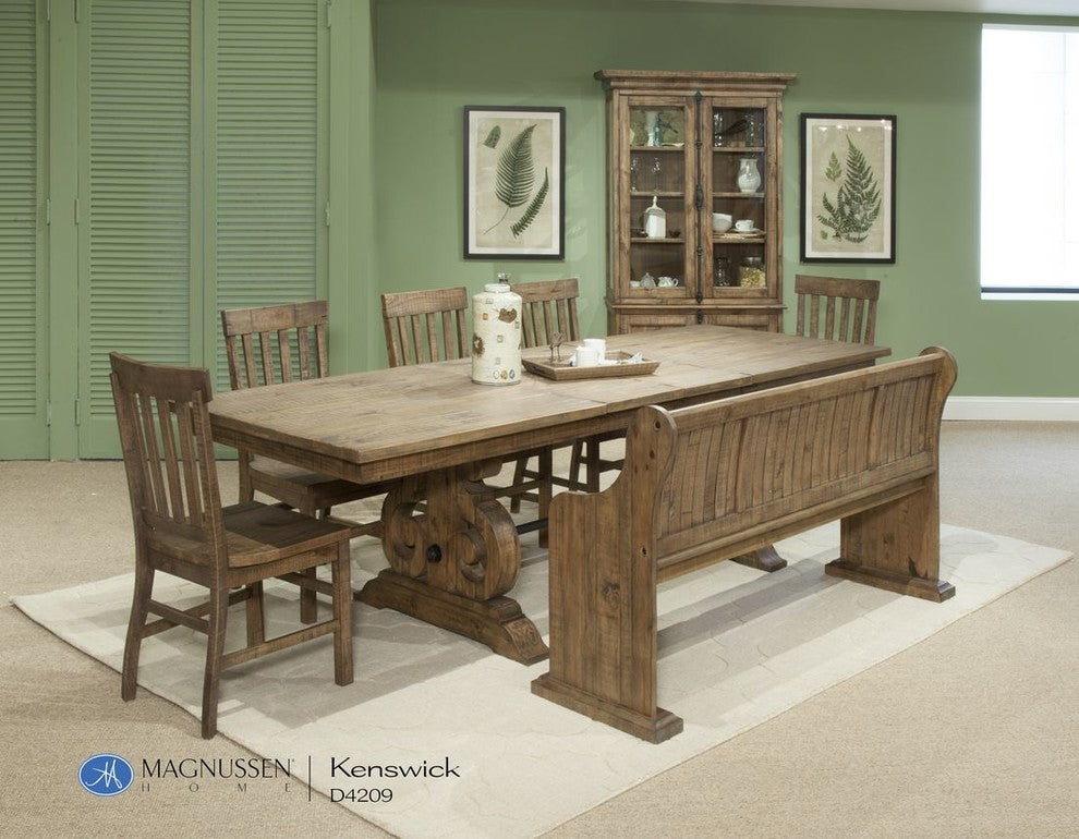 Magnussen Willoughby China Cabinet in Weathered Barley