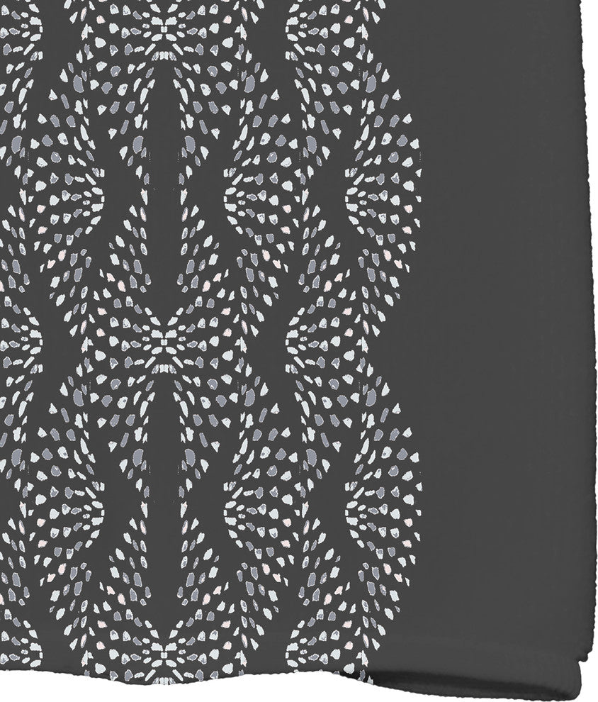 Dotted Focus 18"x30" Black Geometric Print Kitchen Towel