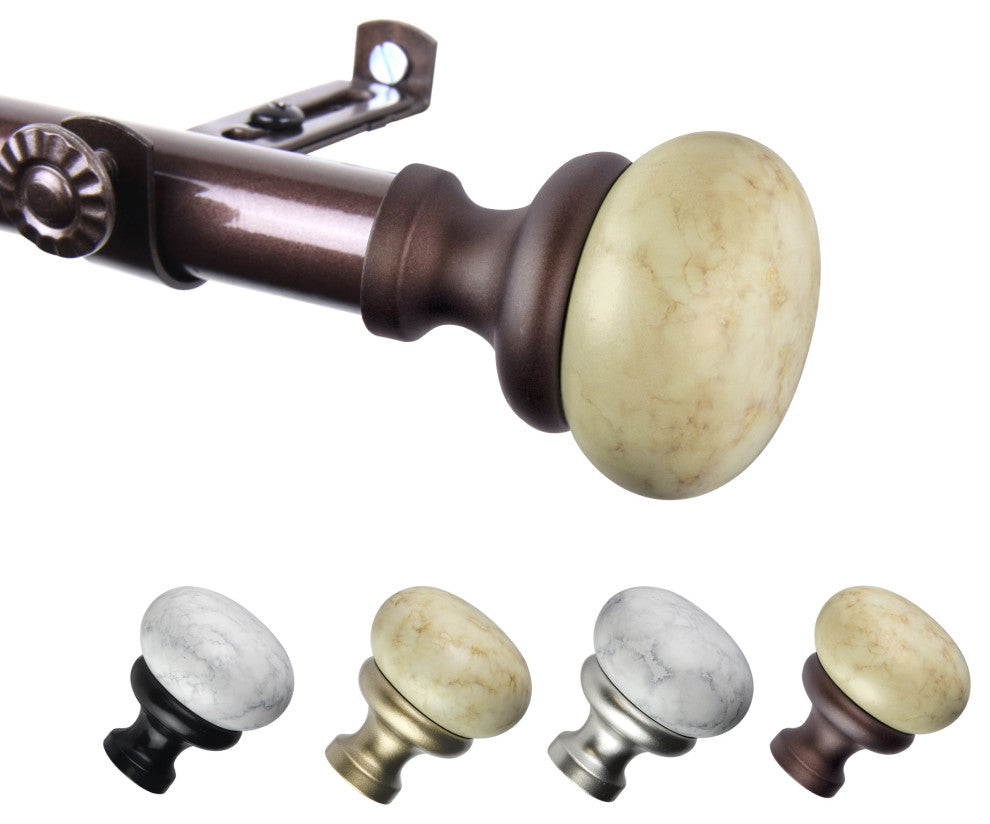 Creola 13/16" Curtain Rod, Cocoa, 66-120"