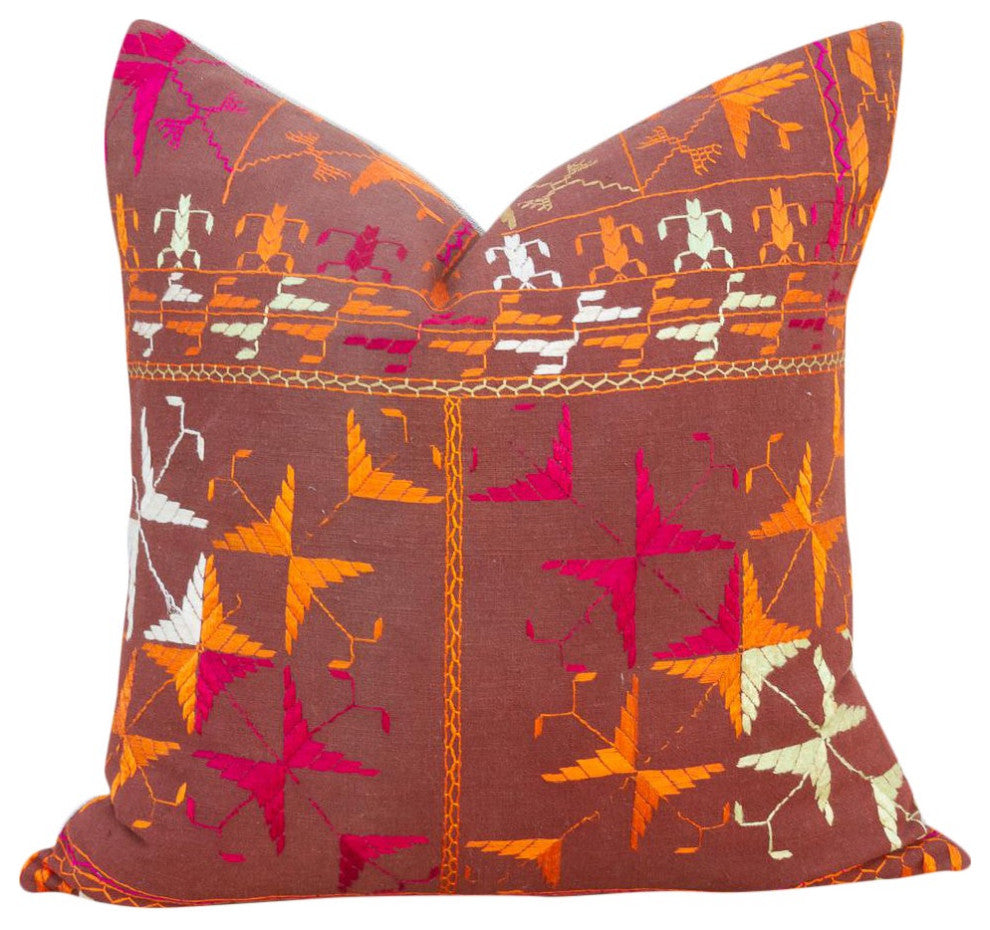 Zol Antique Indian Folk Pillow