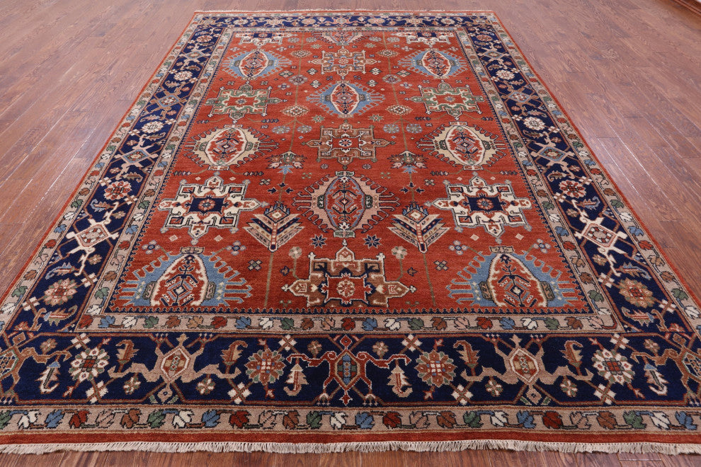 Handmade Persian Fine Serapi Wool Rug 9' 0" X 11' 11" - Q16023